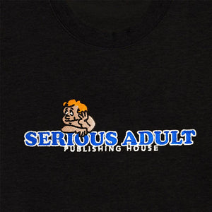 Serious Adult Thinking Man Sweatshirt - Black