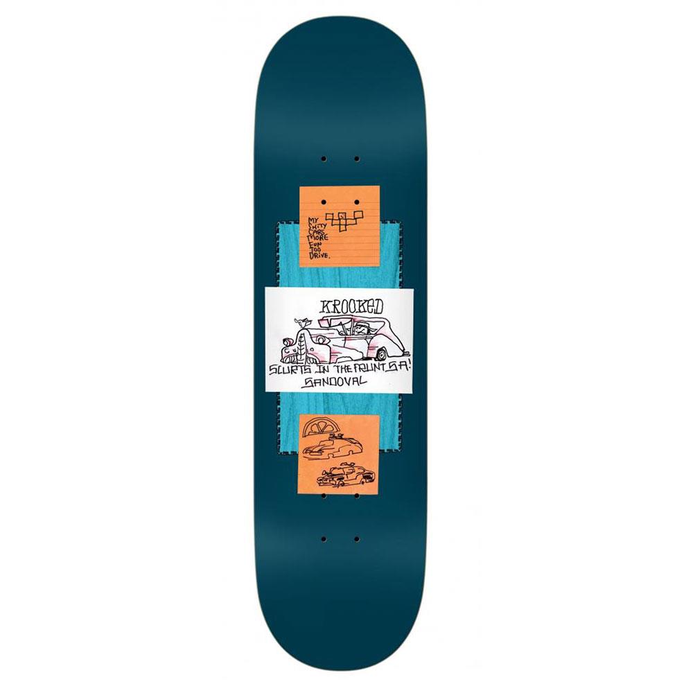 Krooked Skateboard Deck - Sandoval More Fun Pro Blue 8.5"