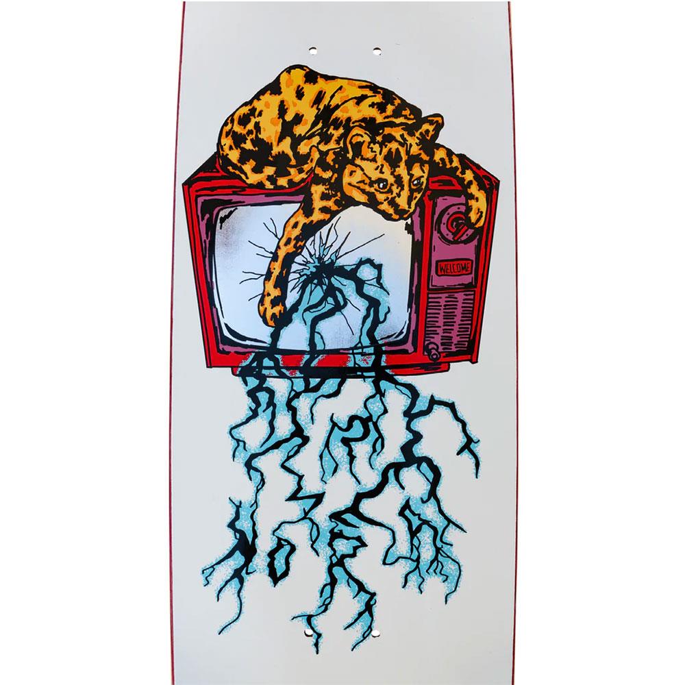 Welcome Skateboard Deck - Static Nora on Sphynx White 8.8" (Shaped)