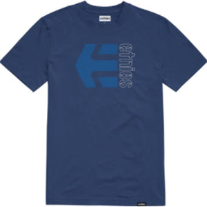 Etnies Corp Combo T-Shirt - Blue/White/Navy