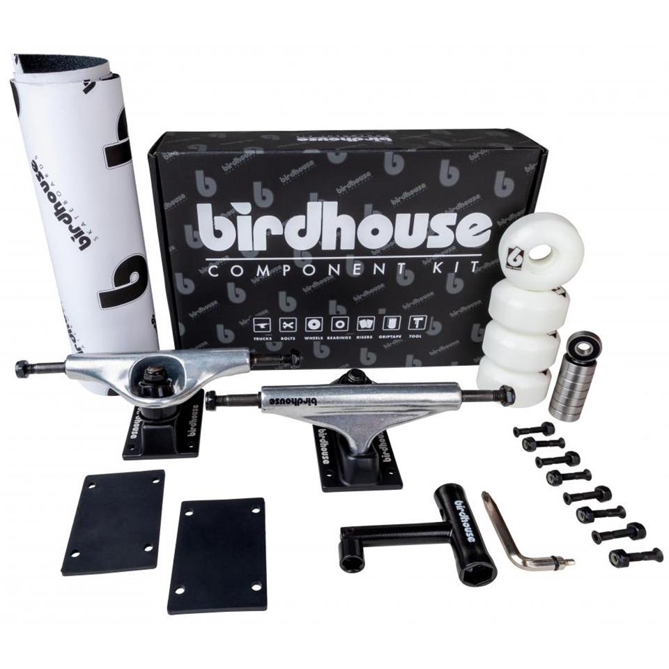 Birdhouse Truck Component Kit - Silver/Black 5.25" (Pair)