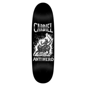 Anti Hero Skateboard Deck - Cardiel Mezcalero Pro Black 9.18" 9 (Shaped)