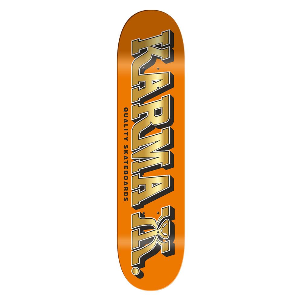 Karma Skateboard Deck - Kizla Orange & Gold 7.75"
