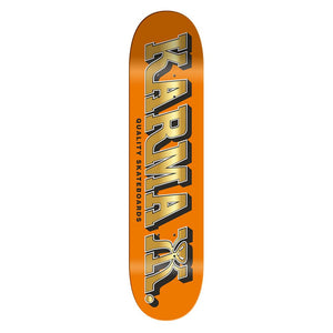 Karma Skateboard Deck - Kizla Orange & Gold 7.75"