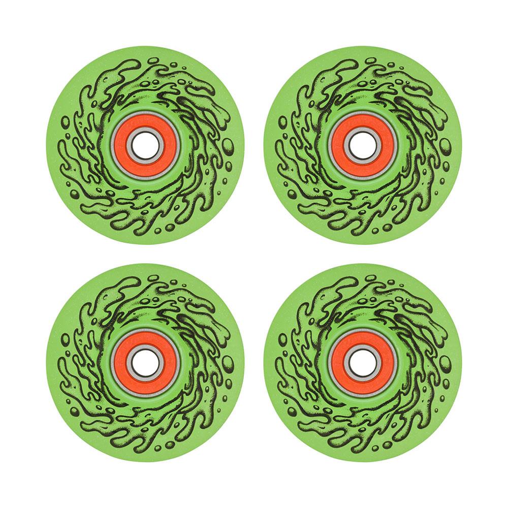 Santa Cruz Wheels - Slime Balls Light Ups OG Slime Green/Glitter 78a 60mm (4 Pack)