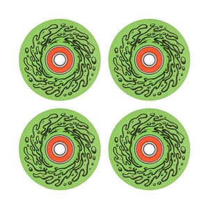 Santa Cruz Wheels - Slime Balls Light Ups OG Slime Green/Glitter 78a 60mm (4 Pack)