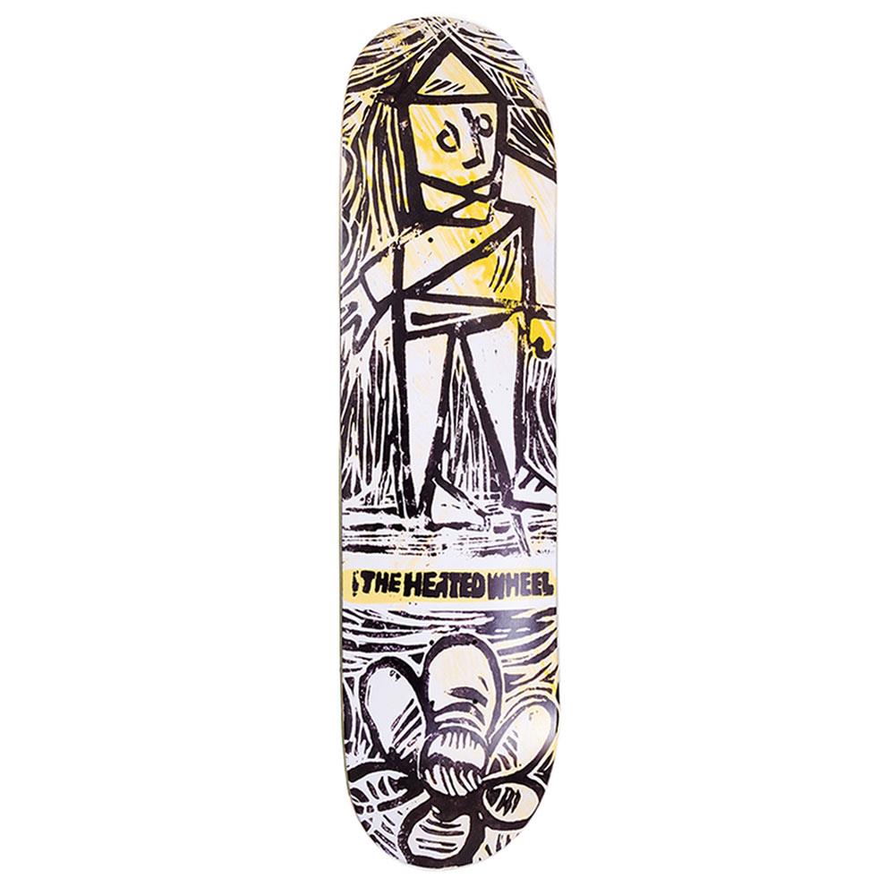 The Heated Wheel Skateboard Deck - Flower Guy 8.5"