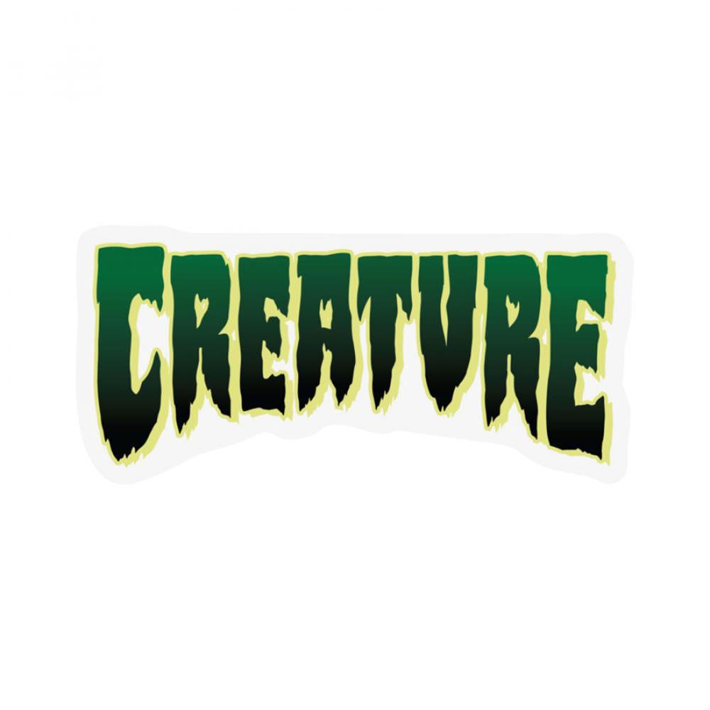 Creature Stickers - Logo Clear Mylar Dark Green (Single)