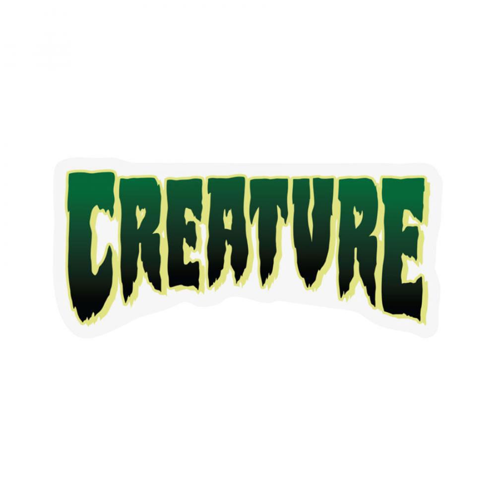 Creature Stickers - Logo Clear Mylar Dark Green (Single)