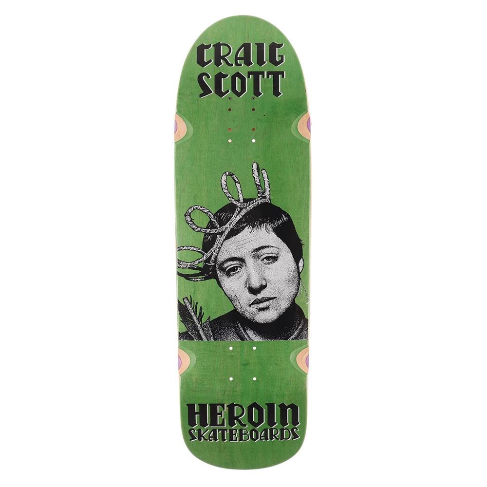 Heroin Skateboard Deck - Craig Questions Joan 9.5" (Shaped)