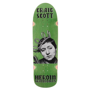 Heroin Skateboard Deck - Craig Questions Joan 9.5" (Shaped)