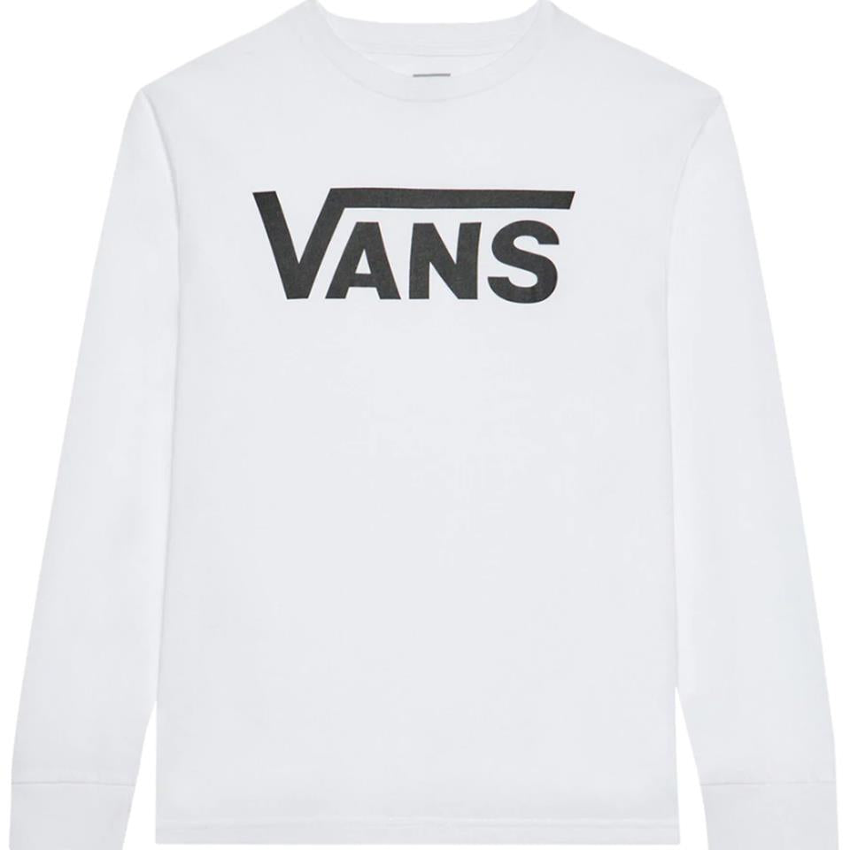 Vans Boys Classic Long Sleeve T-Shirt - White/Black