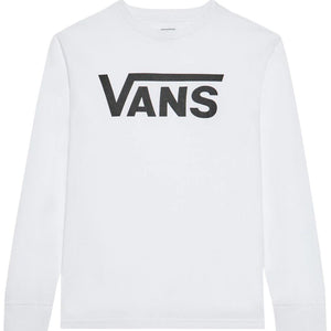 Vans Boys Classic Long Sleeve T-Shirt - White/Black