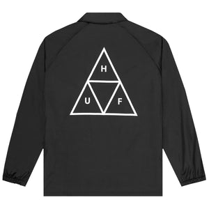 Huf Essentials Triple Triangle Coaches Jacket - Black
