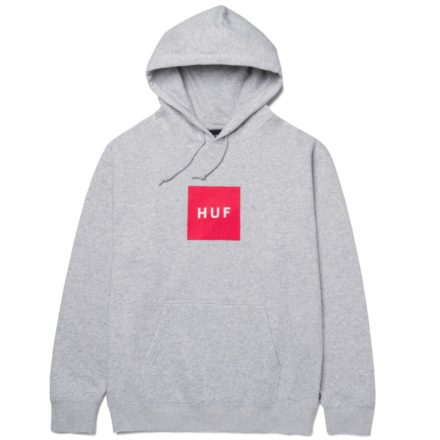 Huf Essentials Box Logo Pullover Hoodie - Athletic Heather