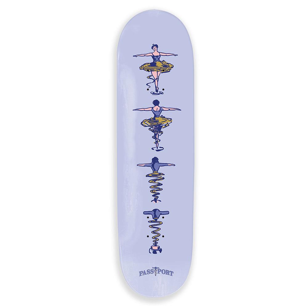 Passport Skateboard Deck - Spin Me Round - Corkscrew Lilac 8.25"