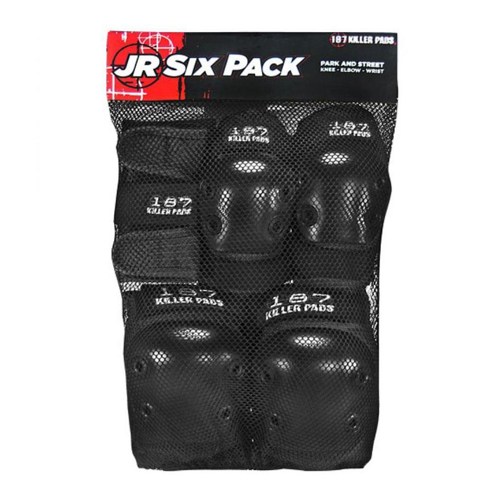 187 Killer Pads OSFA Jr. Six Pack Set - Black