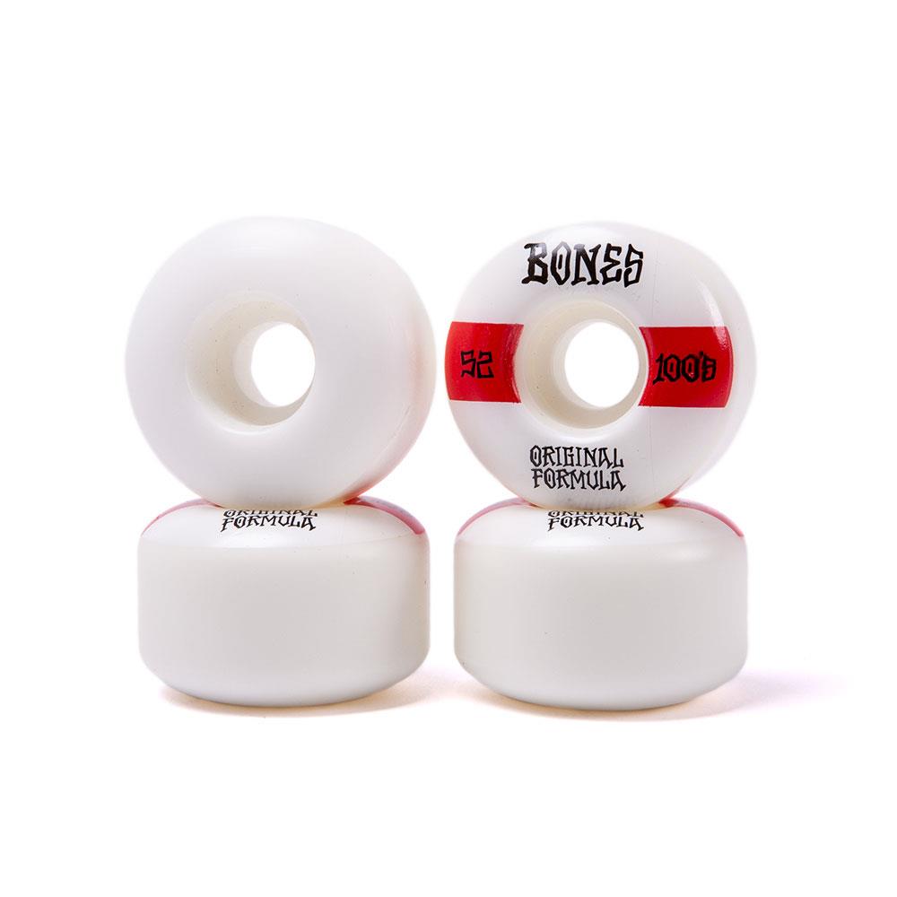 Bones Wheels - 100's #14 V4 Wide White/Red 100a 52mm (4 Pack)