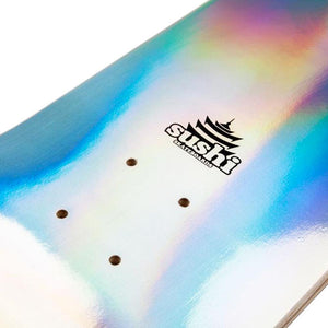 Sushi Skateboard Deck - Pagoda Foil Silver 8"