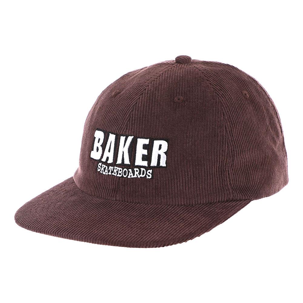 Baker Brand Logo Brown Cord Snapback Cap