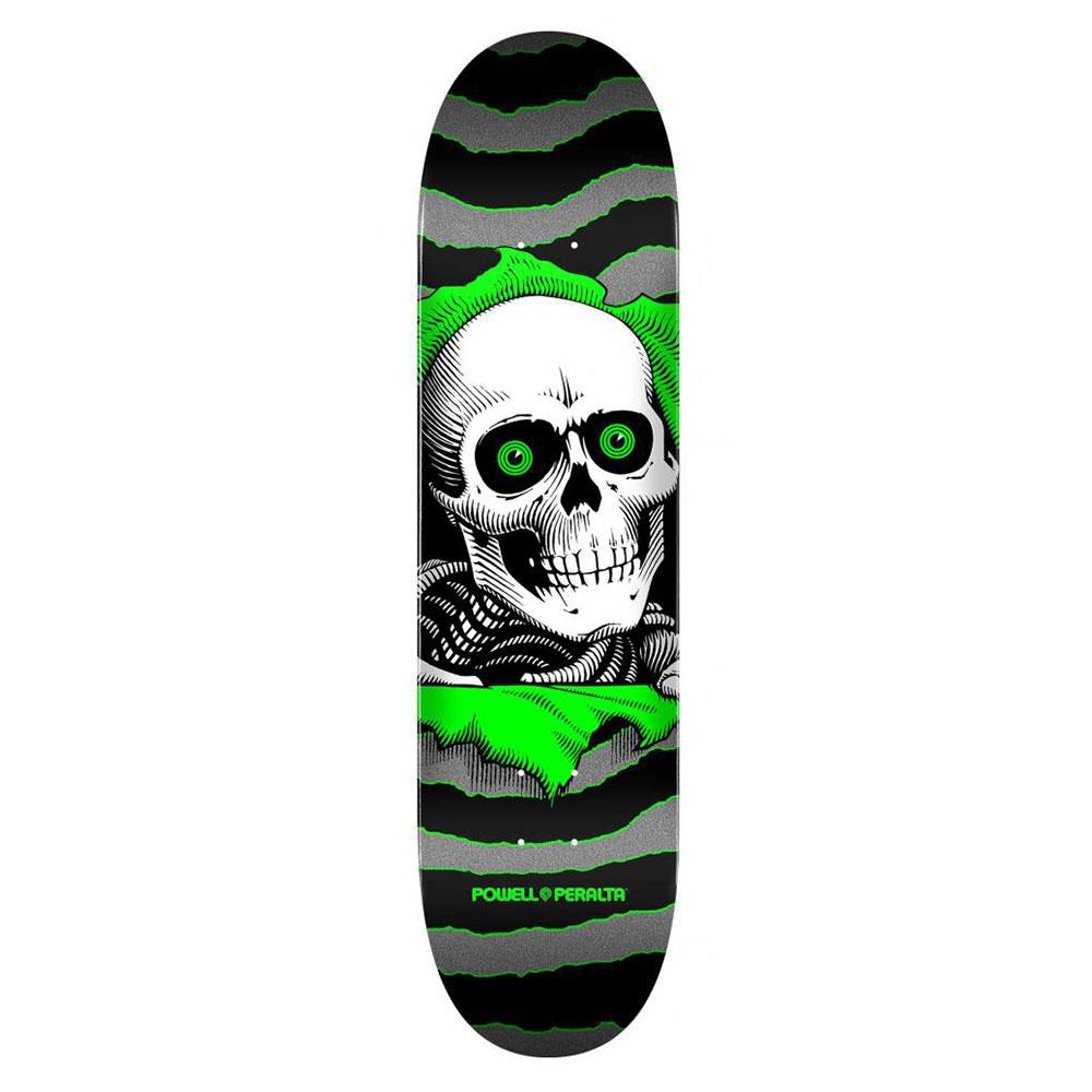 Powell Peralta Skateboard Deck - Ripper One Off Silver/Green 8"